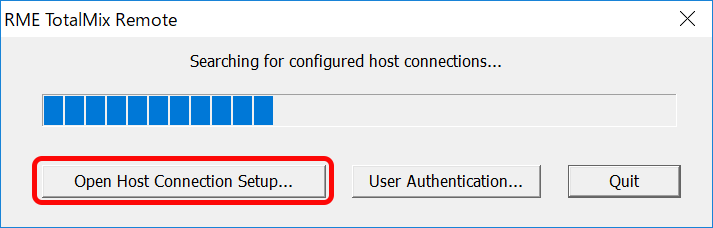 Open Host Connection Setup