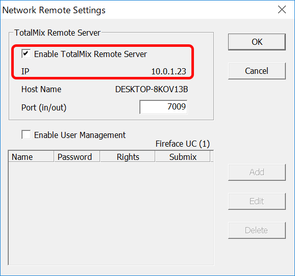 Network Remote Settings Windows