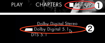 DVDメニュー 5.1 Dolby Digital