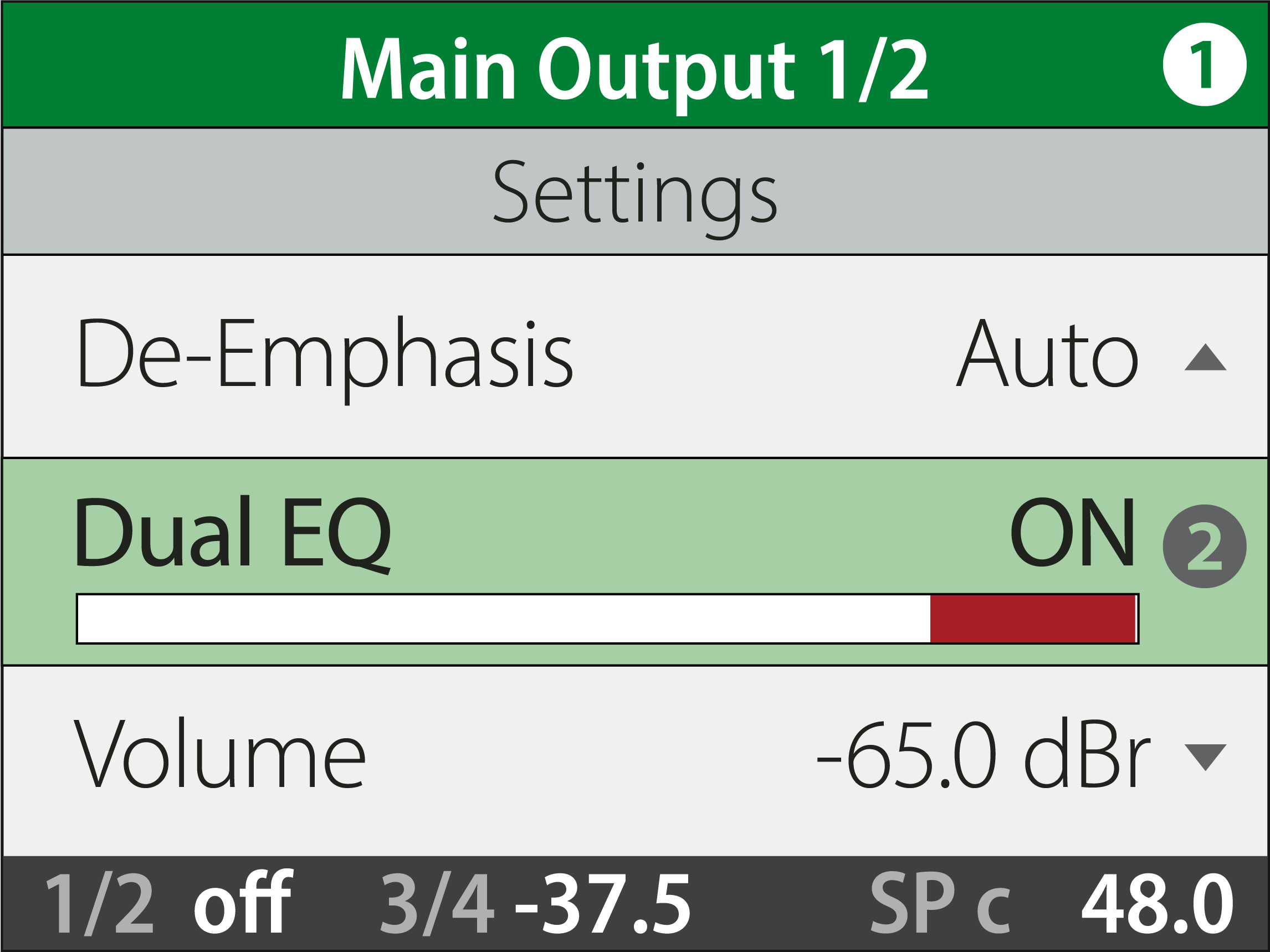 EQがOnになっていることを確認